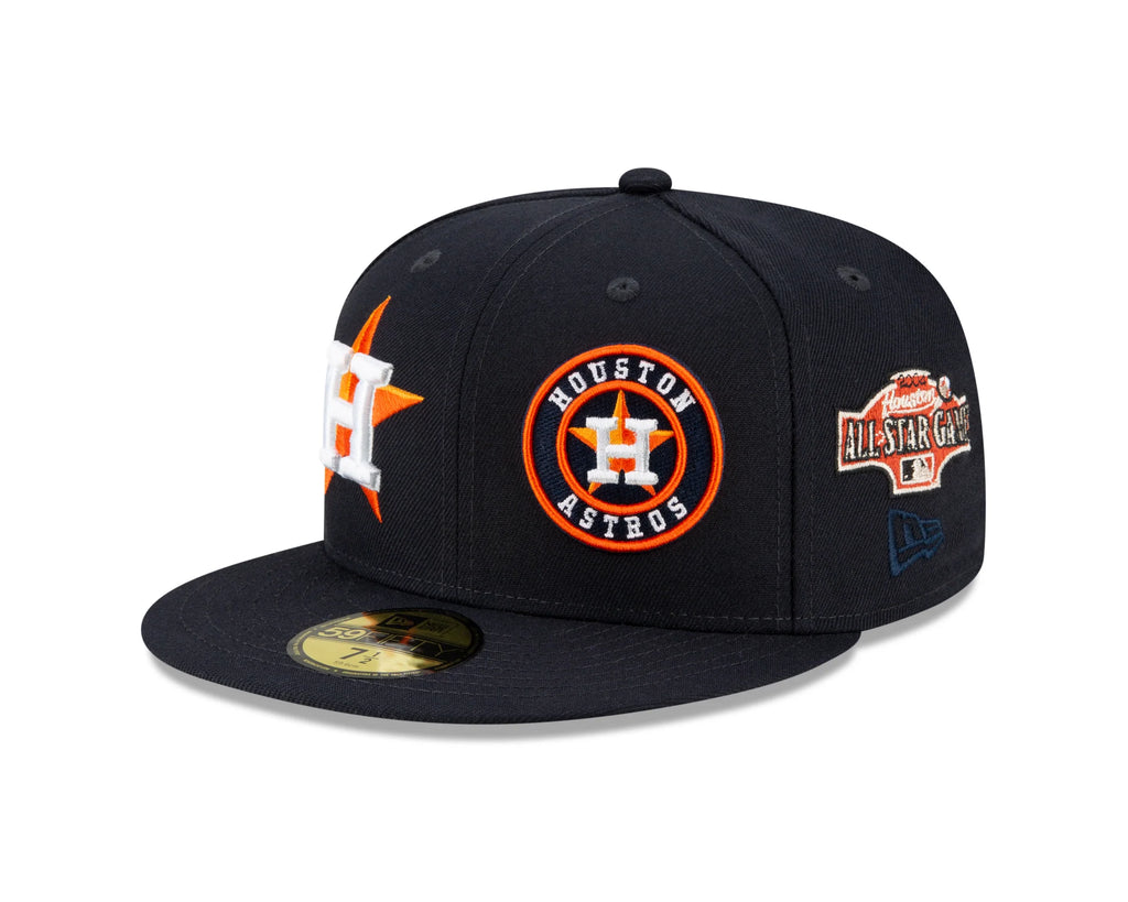 Houston Astros New Era Navy Patch Pride 59FIFTY Fitted Hat