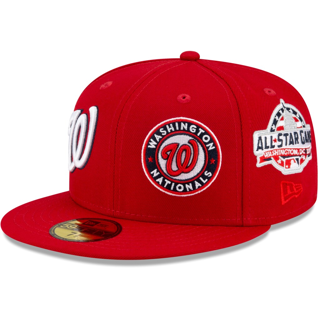Washington Nationals New Era Red Patch Pride 59FIFTY Fitted Hat