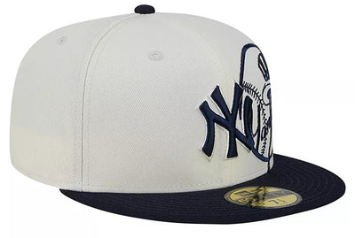 Men's Cream/Navy New York Yankees Lonestar 59FIFTY Fitted Hat