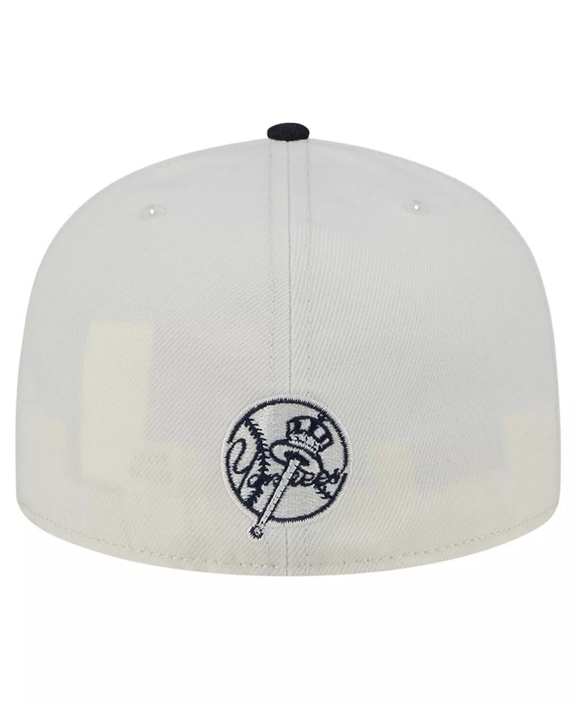 Men's Cream/Navy New York Yankees Lonestar 59FIFTY Fitted Hat