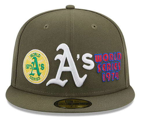 Oakland Athletics 59FIFTY MLB World Series Olive Cap