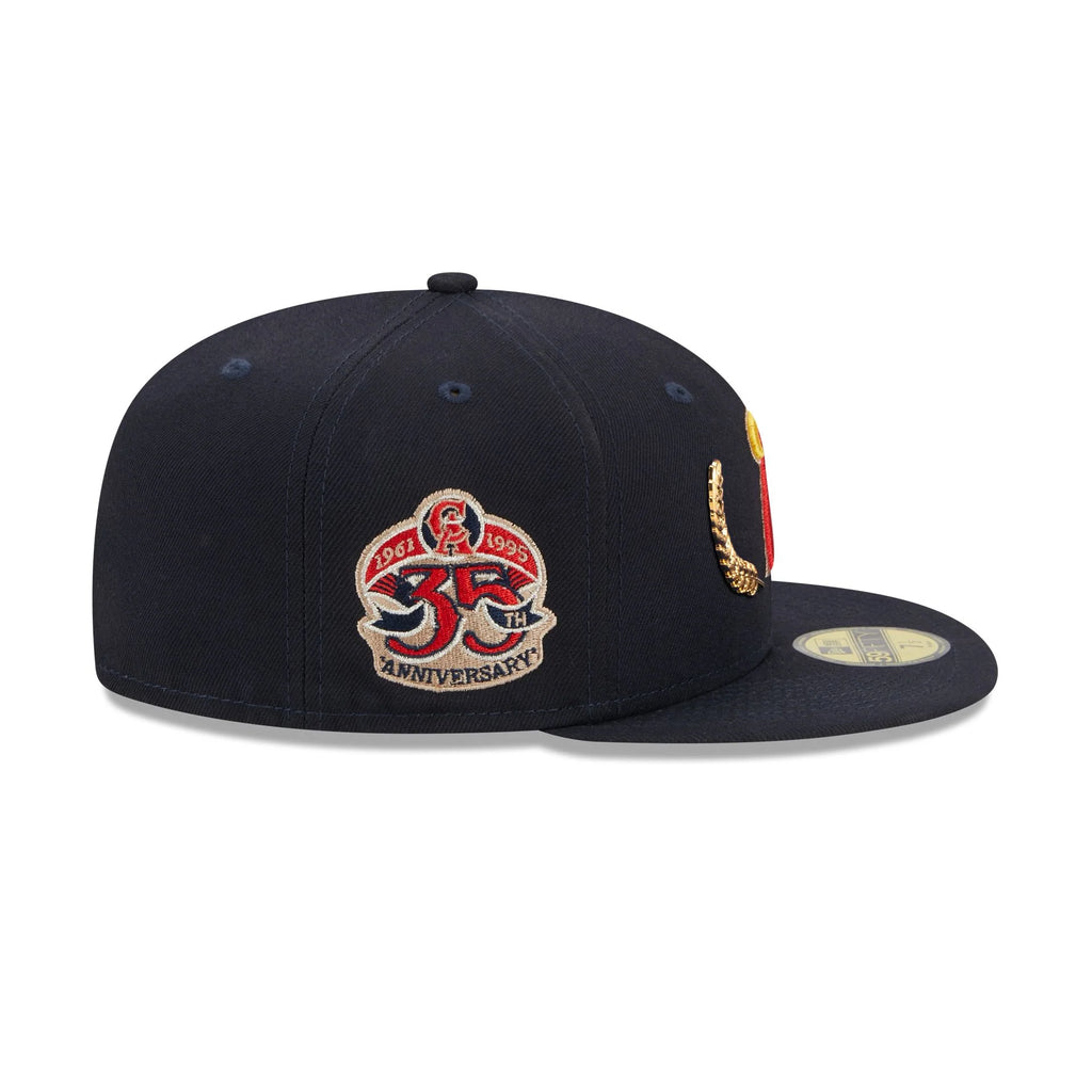 California Angels New Era Navy Cooperstown Collection Gold Leaf