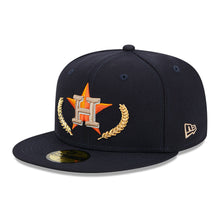 Load image into Gallery viewer, Houston Astros Gold Leaf Navy 59FIFTY Fitted Cap