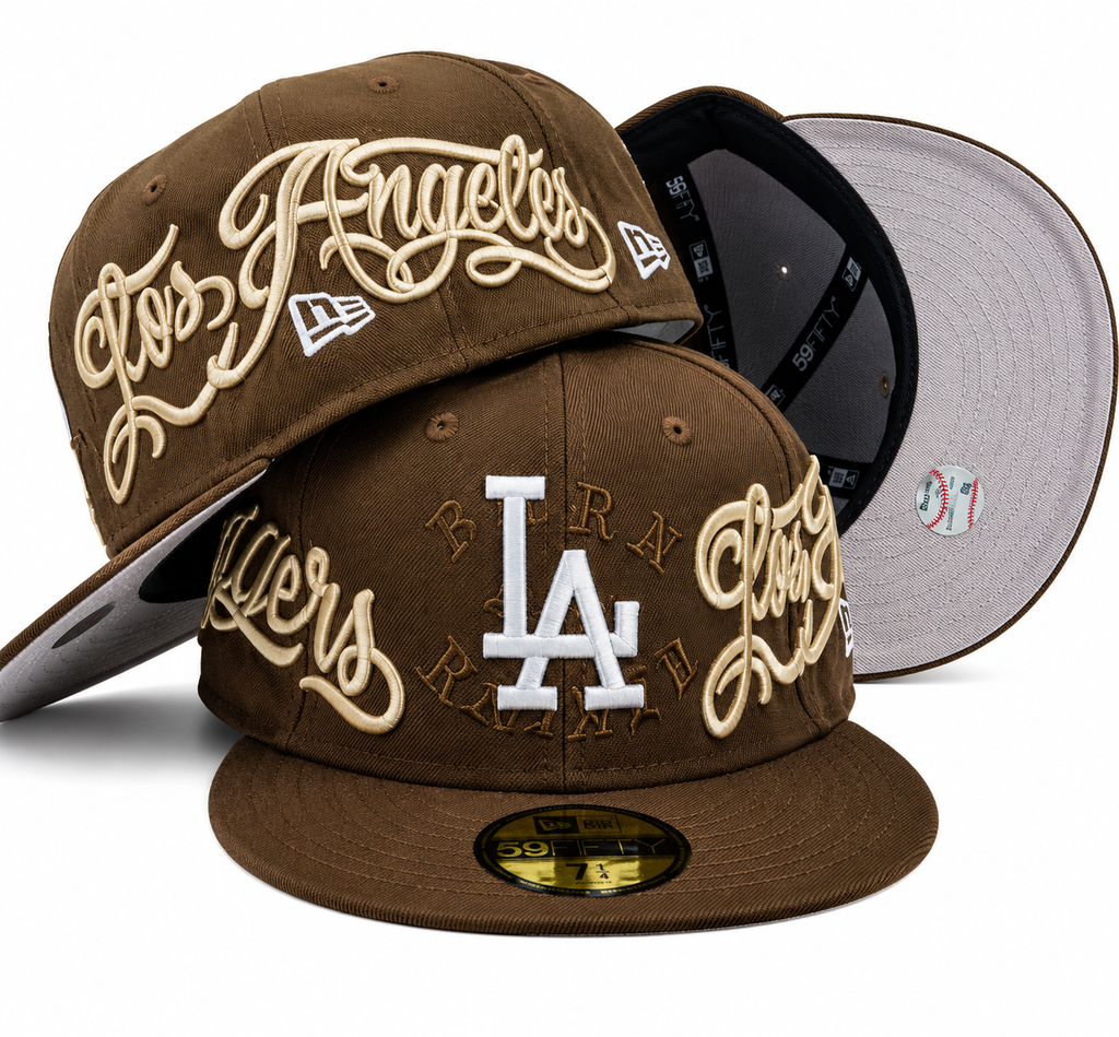Los Angeles Dodgers Brown Script 59FIFTY
