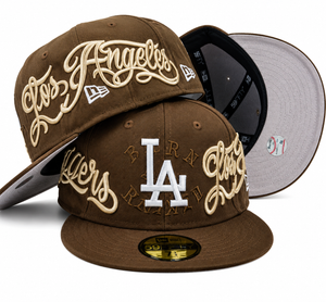 Los Angeles Dodgers Brown Script 59FIFTY