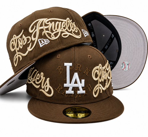 Los Angeles Dodgers Brown Script 59FIFTY