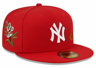 NEW ERA × FELT New York Yankees -  BUTTERFLY GARDEN RED