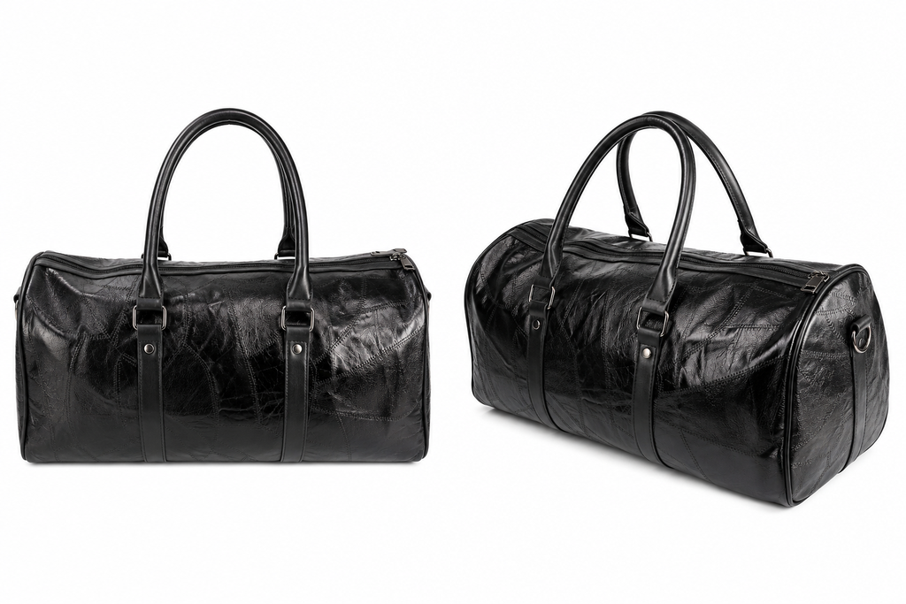 Midnight Patchwork Leather Duffle Bag