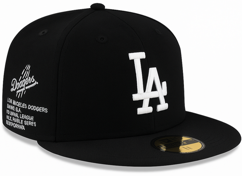 New Era Los Angeles Dodgers Team Side Patch 59FIFTY Black/