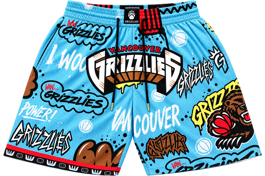 Vancouver Grizzlies Graffiti Basketball Shorts 🩵🏀