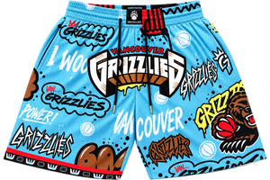 Vancouver Grizzlies Graffiti Basketball Shorts 🩵🏀