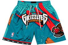Load image into Gallery viewer, Vancouver Grizzlies Teal Graffiti Basketball Shorts