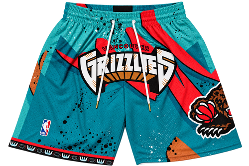 Vancouver Grizzlies Teal Graffiti Basketball Shorts
