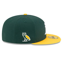 Load image into Gallery viewer, New Era OVO x MLB 2024 Oakland Athletics Kelly Green Gold 59FIFTY Fitted Cap