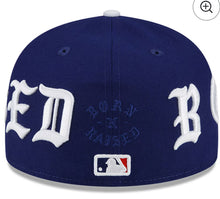 Load image into Gallery viewer, Men&#39;s Los Angeles Dodgers New Era Born x Raised Royal Wrap Around 59FIFTY Fitted Hat