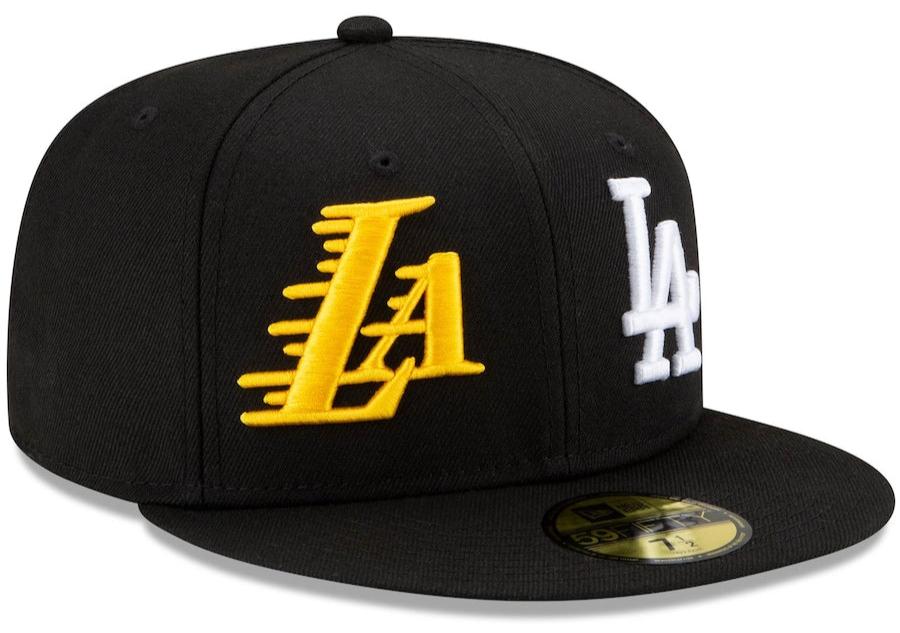 Los Angeles Dodgers x Los Angeles Lakers New Era Black 2020 Dual Champions 59FIFTY