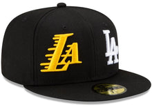 Load image into Gallery viewer, Los Angeles Dodgers x Los Angeles Lakers New Era Black 2020 Dual Champions 59FIFTY