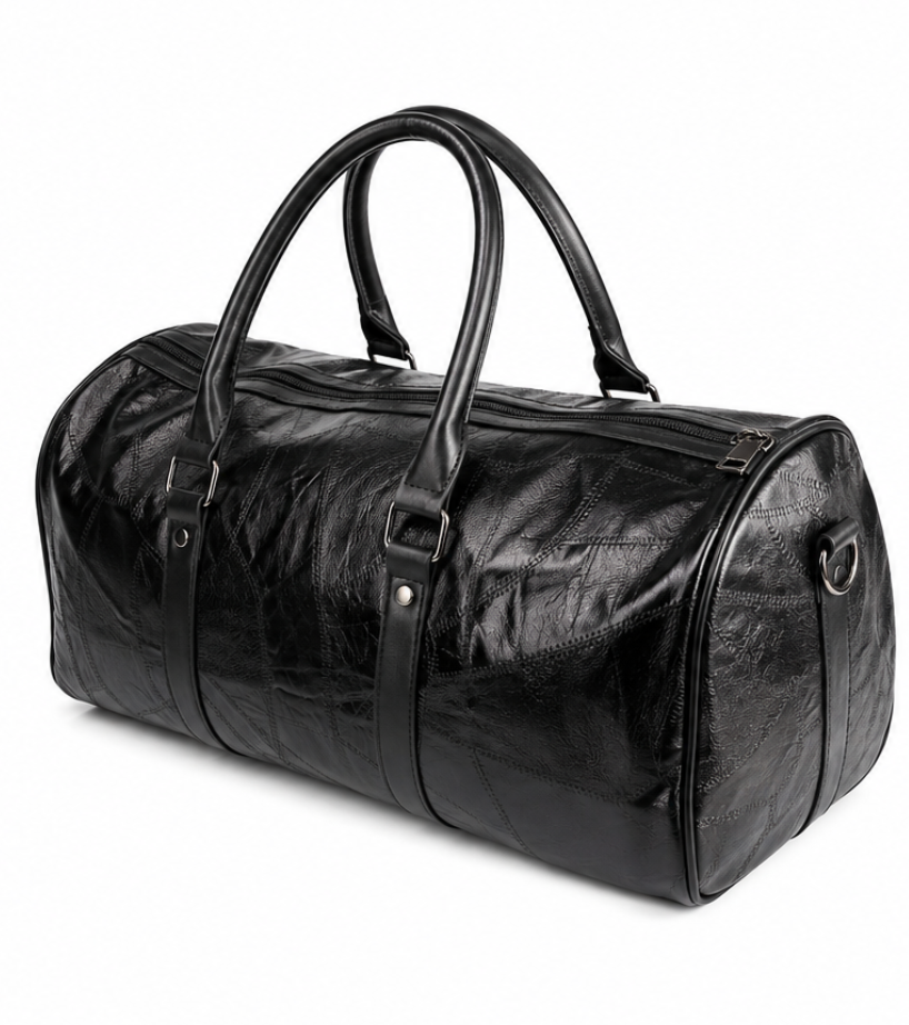 Midnight Patchwork Leather Duffle Bag
