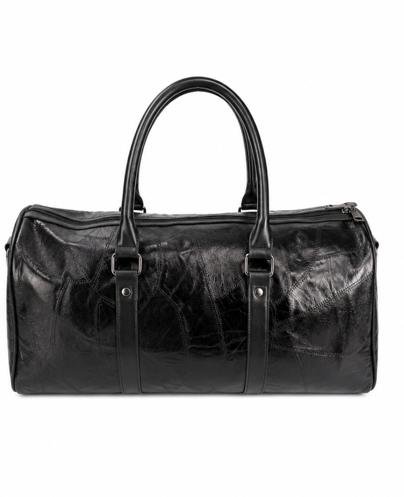 Midnight Patchwork Leather Duffle Bag