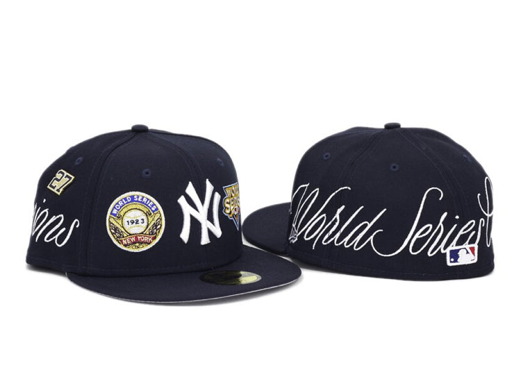 New York Yankees HISTORIC CHAMPIONS Navy Fitted Hat by New Era