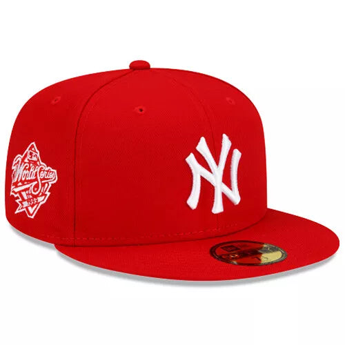 New York Yankees World Series Sidepatch Grey Under Fitted Hat